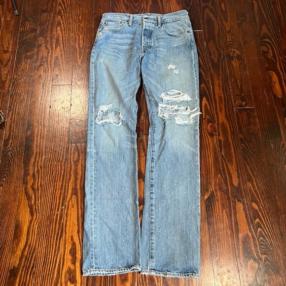 Levi's 32x34 Y2K 501 Jeans Light Wash Straight - Picture 2 of 7
